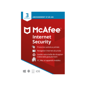 McAfee Internet Security, Antivirus et sécurité Internet, 3 appareils – Image 1